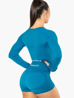 Women Ryderwear Eectra eae ong eeve Crop Top