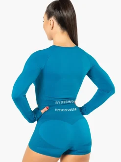 Women Ryderwear Eectra eae ong eeve Crop Top
