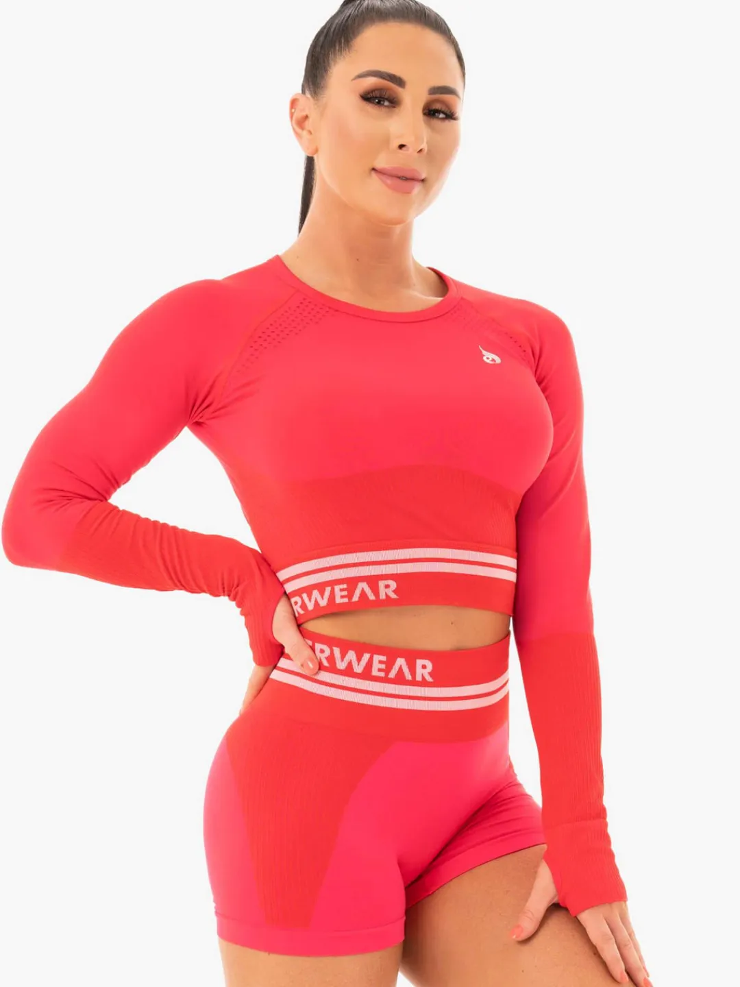 Women Ryderwear Freetye eae ong eeve Crop