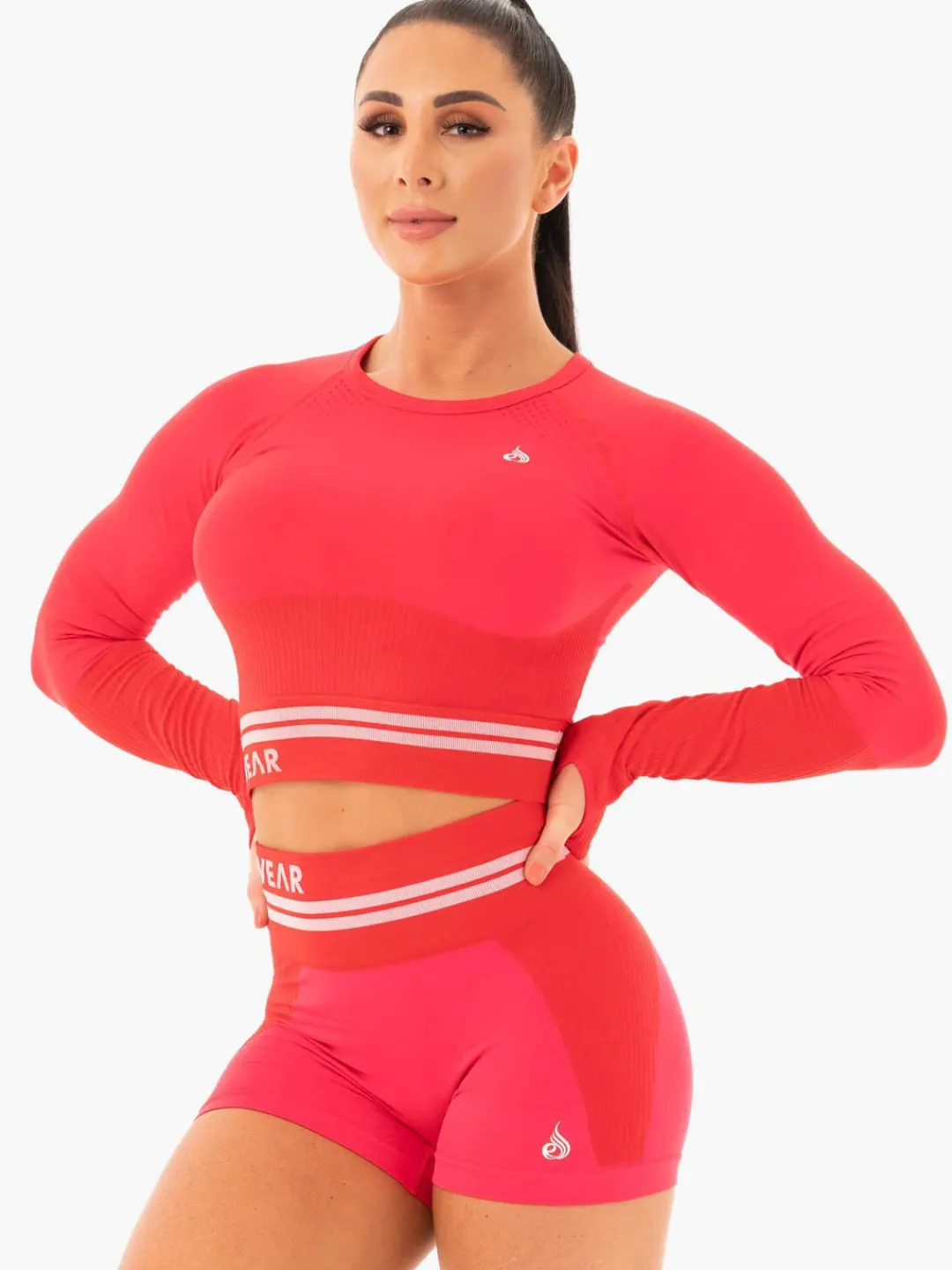 Women Ryderwear Freetye eae ong eeve Crop
