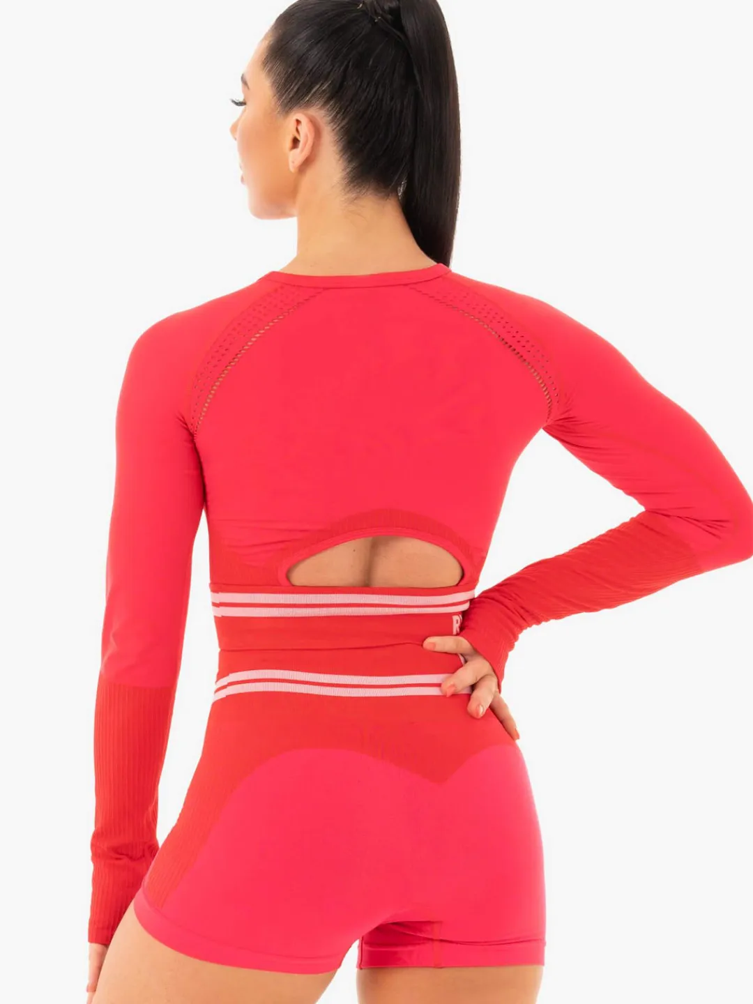 Women Ryderwear Freetye eae ong eeve Crop