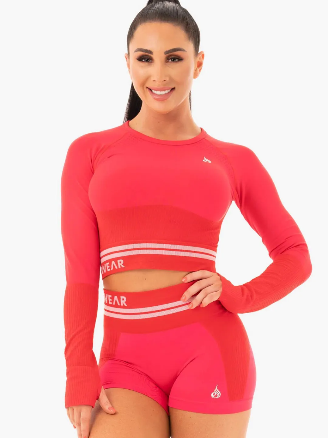 Women Ryderwear Freetye eae ong eeve Crop
