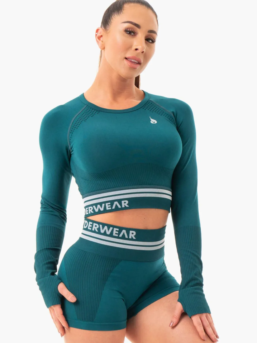 Women Ryderwear Freetye eae ong eeve Crop