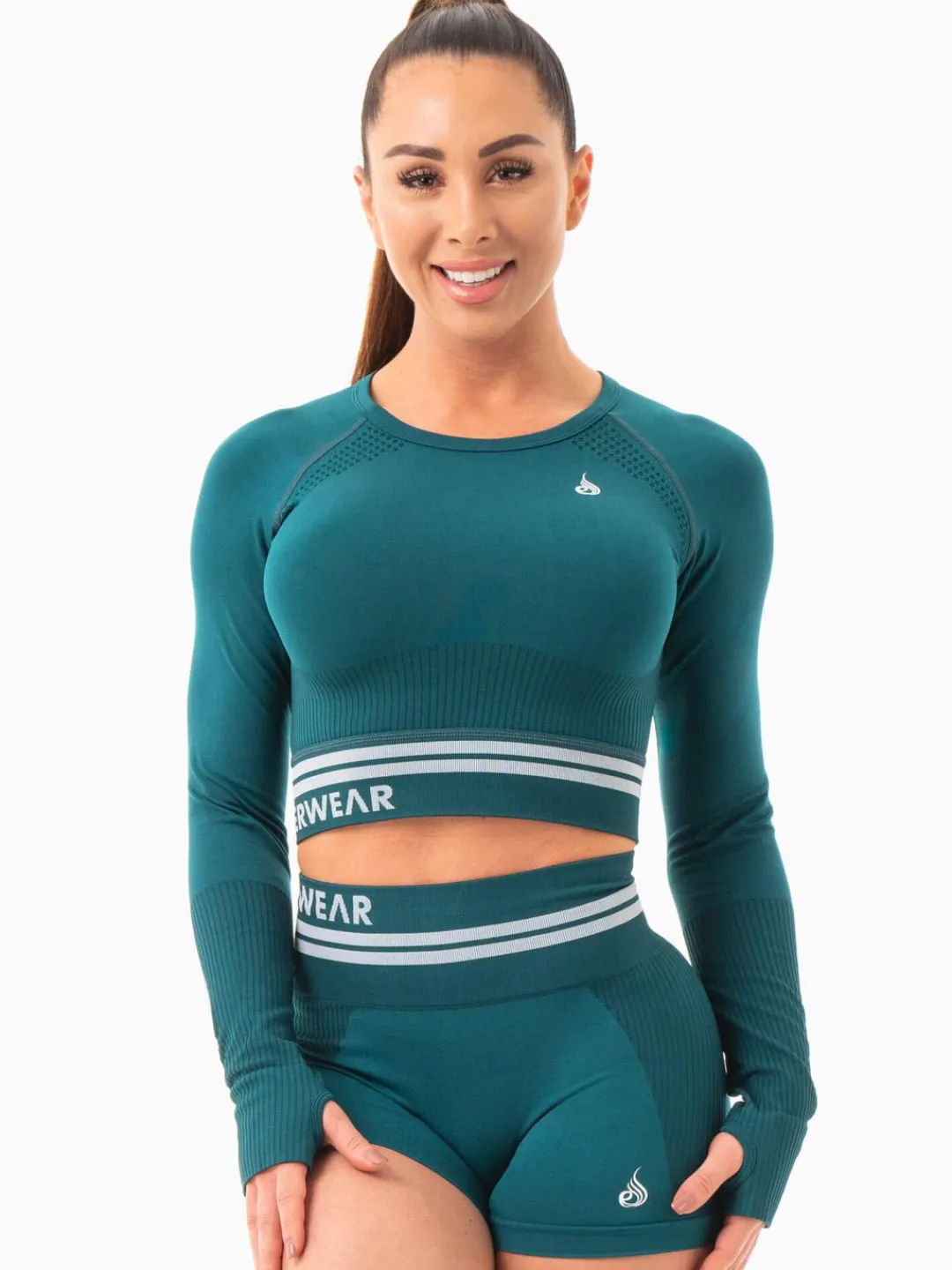 Women Ryderwear Freetye eae ong eeve Crop