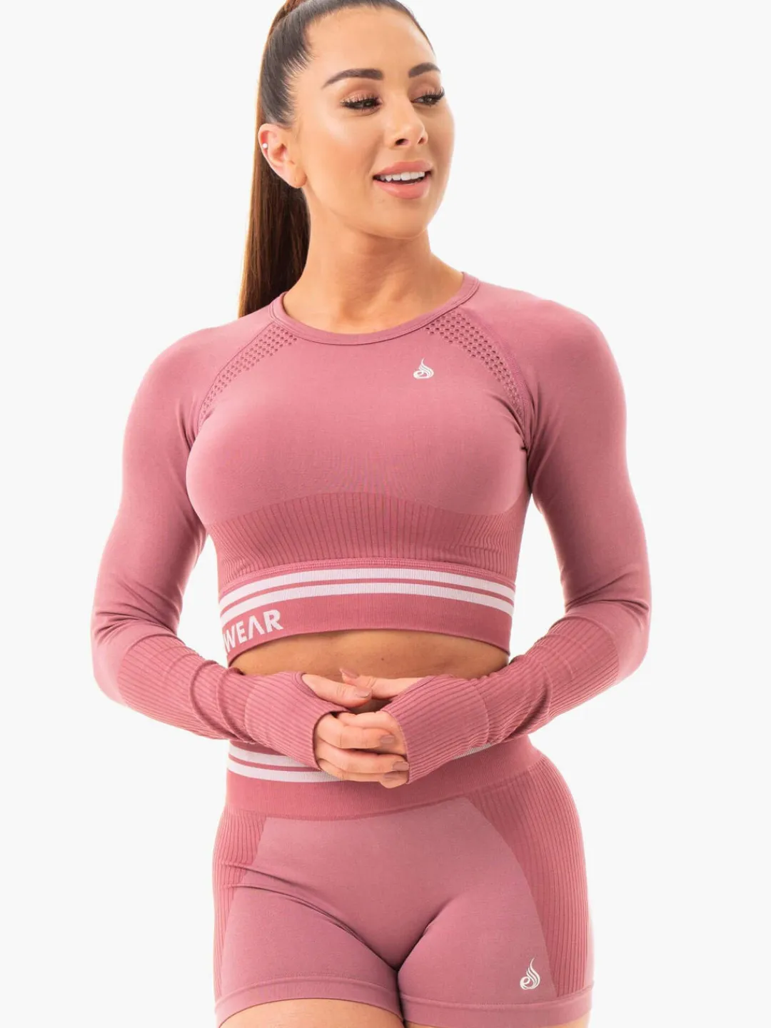 Women Ryderwear Freetye eae ong eeve Crop