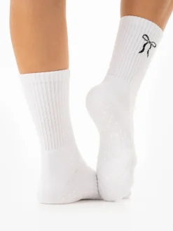 Women Ryderwear Pilates Bow Crew Socks