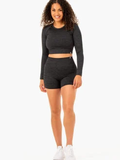 Women Ryderwear Rib eae ong eeve Top